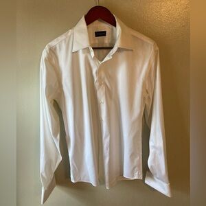 Proper Cloth White Twill Button Down Size Medium Slim Fit